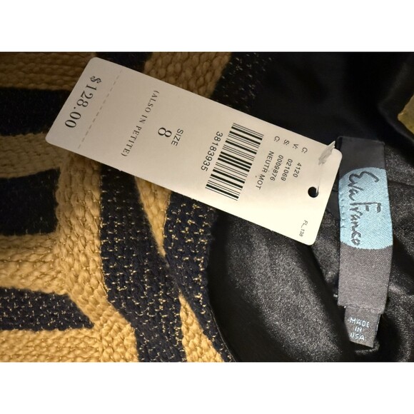 Eva Franco Anthropologie Geometric Pencil Skirt Striped Midi Women’s Size 8 - Picture 3 of 3